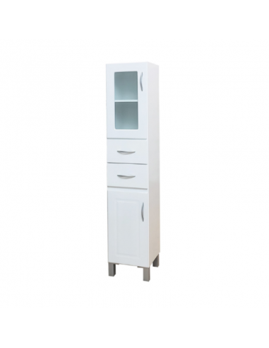 Anaquel Blanco con Pta Vidrio 150x30x30