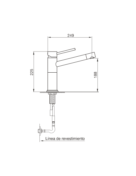 FV 411.01/B1 Grifería Cocina Monocomando Mesada Arizona