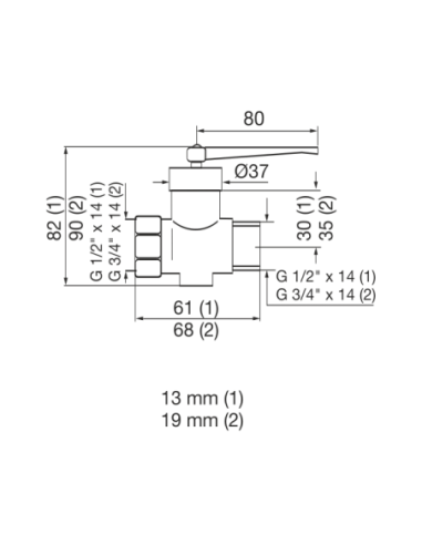 FV 810.01-19-C Llave De Gas Cromo -...
