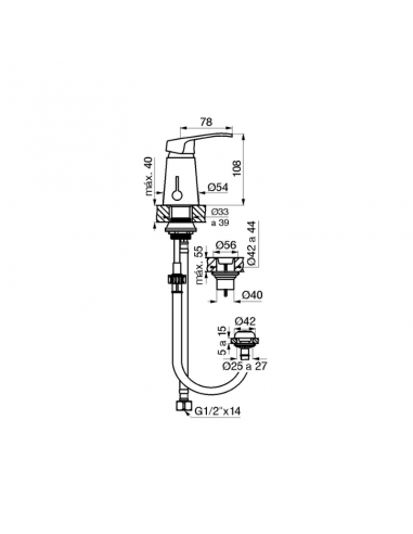 FV 189/B1 Grifería para Bidet...
