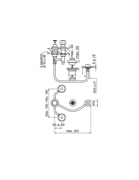 FV 295/B1P Grifería para Bidet Arizona