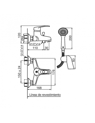 FV 310/B1 Ducha Exterior con T...