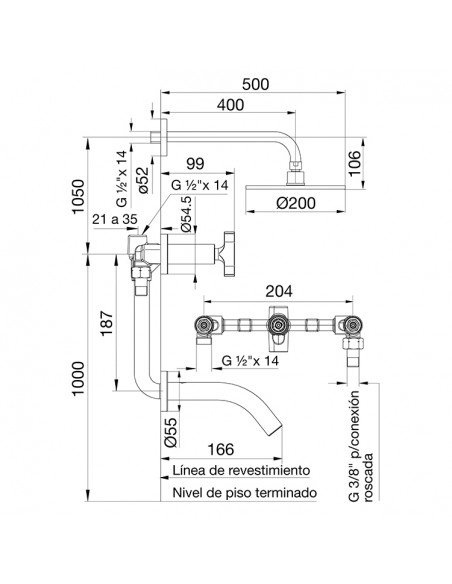 FV 103/C3 Ducha con T Triades