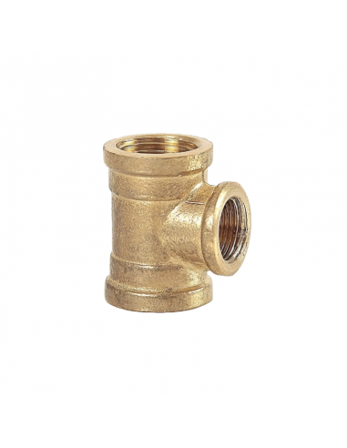 Tee Reducción Bronce Agua 3/4x1/2