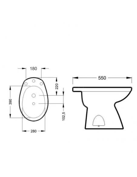 Bidet 3 Agujeros - Línea Italiana-Capea