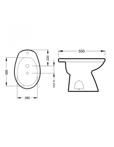 Bidet 1 Agujero - Línea Italiana-Capea