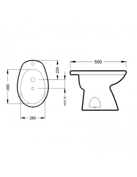 Bidet 1 Agujero - Línea Italiana-Capea