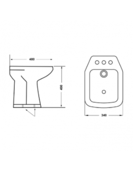 Bidet Alto - Línea Integral