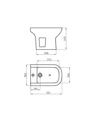 Bidet Bari 1 Agujero