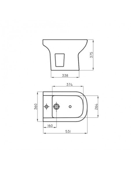 Bidet Bari 1 Agujero