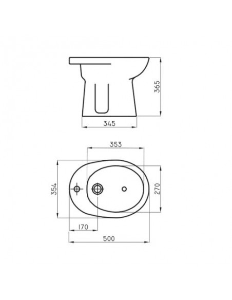 Bidet Andina 1 Agujero