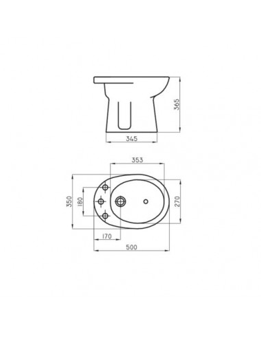 Bidet Andina 3 Agujeros