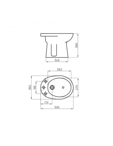 Bidet Andina 3 Agujeros