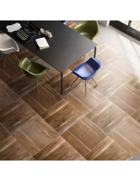 Cerámico Madera Eucalipto Marrón 56x56