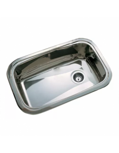 Pileta simple de acero 304 E60T (con...