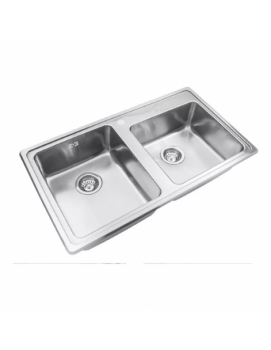 Pileta doble de acero inoxidable 304...