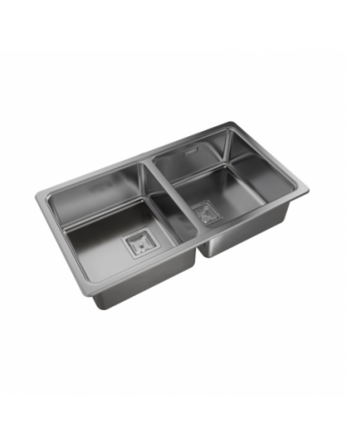 Pileta doble de acero 304 Q76