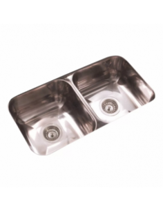 Pileta doble de acero 304...