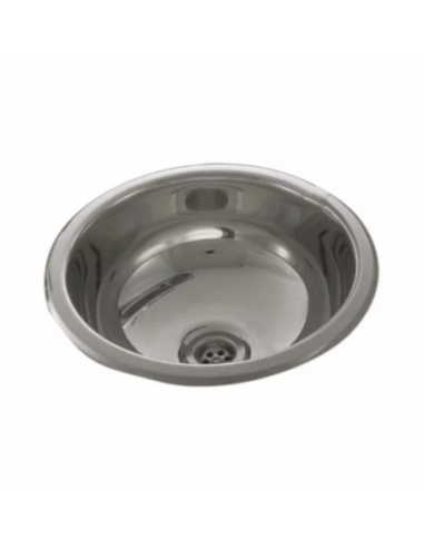 Pileta Vanitory acero O340 lisa 34x15