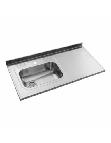 Mesada de acero 430 120 ZZ52 izq con...