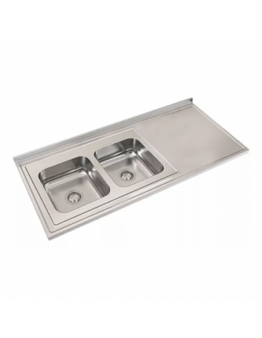 Mesada de acero 430 200 CC37 IZQ con R