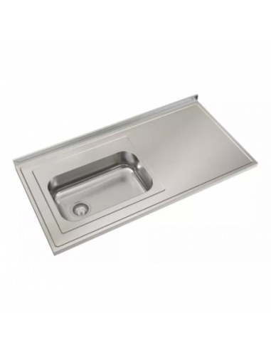Mesada de acero 304 140 Z52 IZQ con R