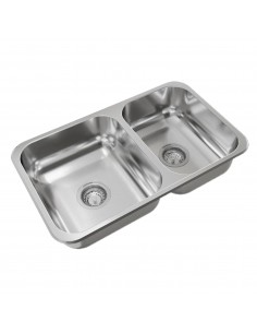 Pileta doble de acero 304...