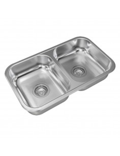 Pileta doble de acero 304...