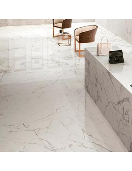 Porcelanato Mármol Carrara Brillante 53x53
