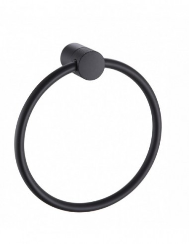Peirano Toallero Aro Fabric Negro Mate